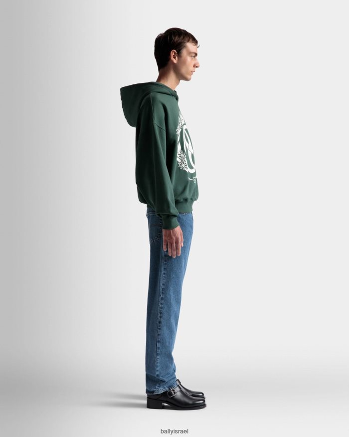 ירוק Bally סווטשירט קפוצ'ון מסוכל נשים הַלבָּשָׁה AS12D221