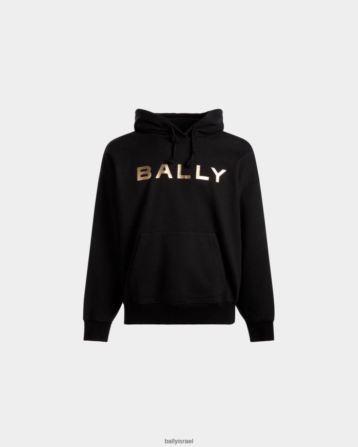 שָׁחוֹר Bally סווטשירט כותנה עם ברדס לוגו נשים הַלבָּשָׁה AS12D234