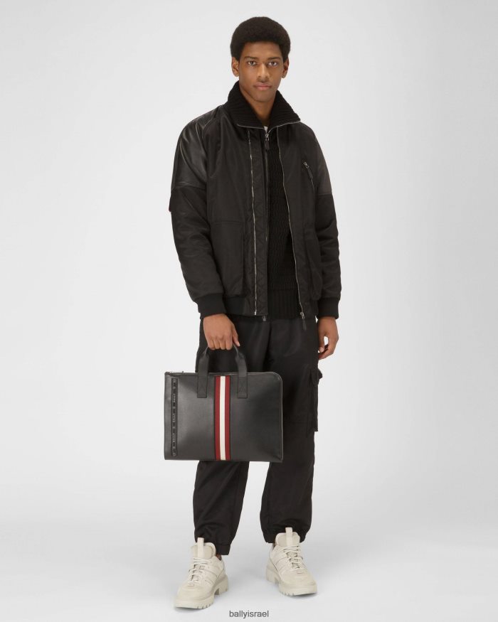 שָׁחוֹר Bally תיק עסקים ברמה גבוהה גברים אביזרים AS12D240