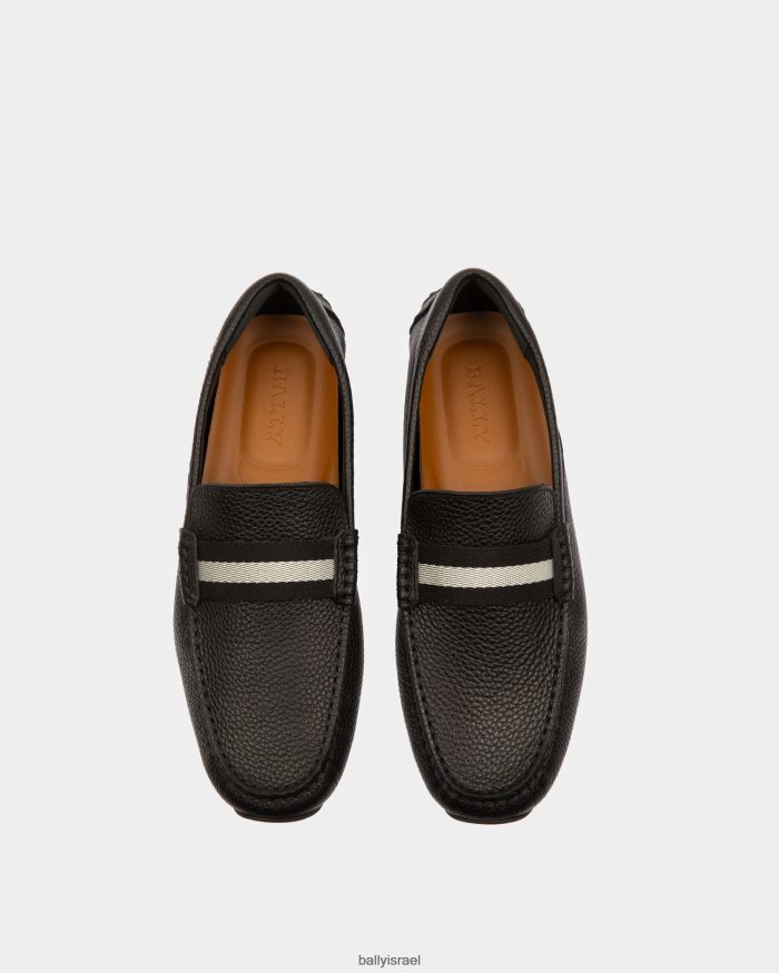 שָׁחוֹר Bally נהגים מעור פניס גברים הַנעָלָה AS12D245