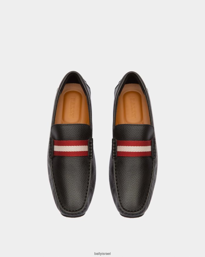 שָׁחוֹר Bally נהג טייס גרגיר עור גברים הַנעָלָה AS12D249