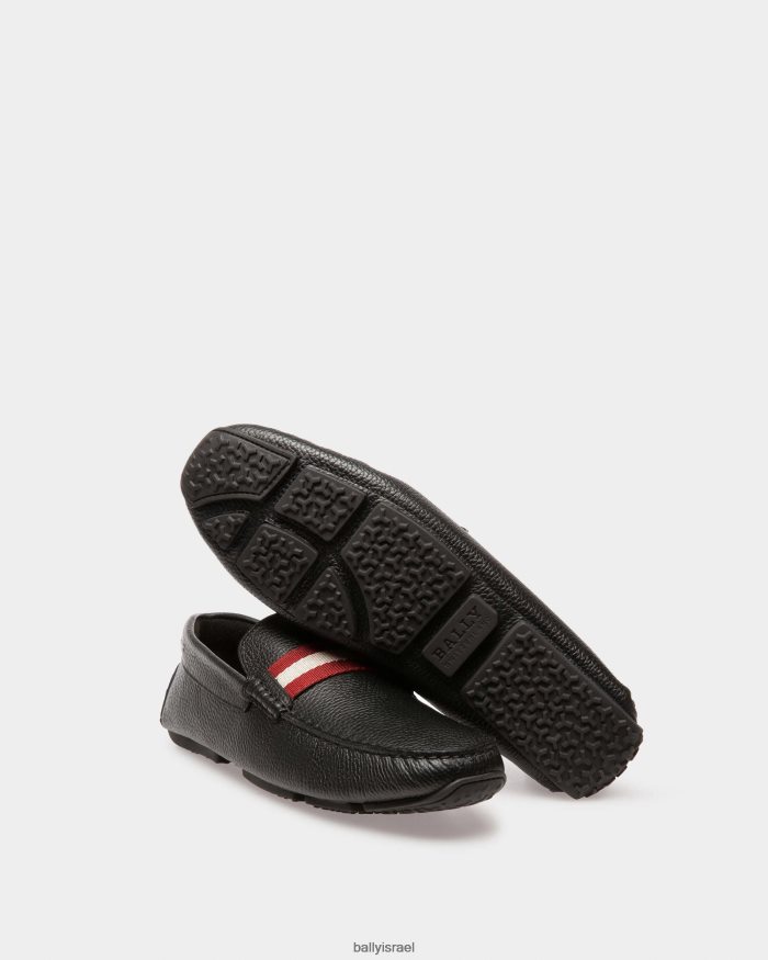 שָׁחוֹר Bally נהג טייס גרגיר עור גברים הַנעָלָה AS12D249