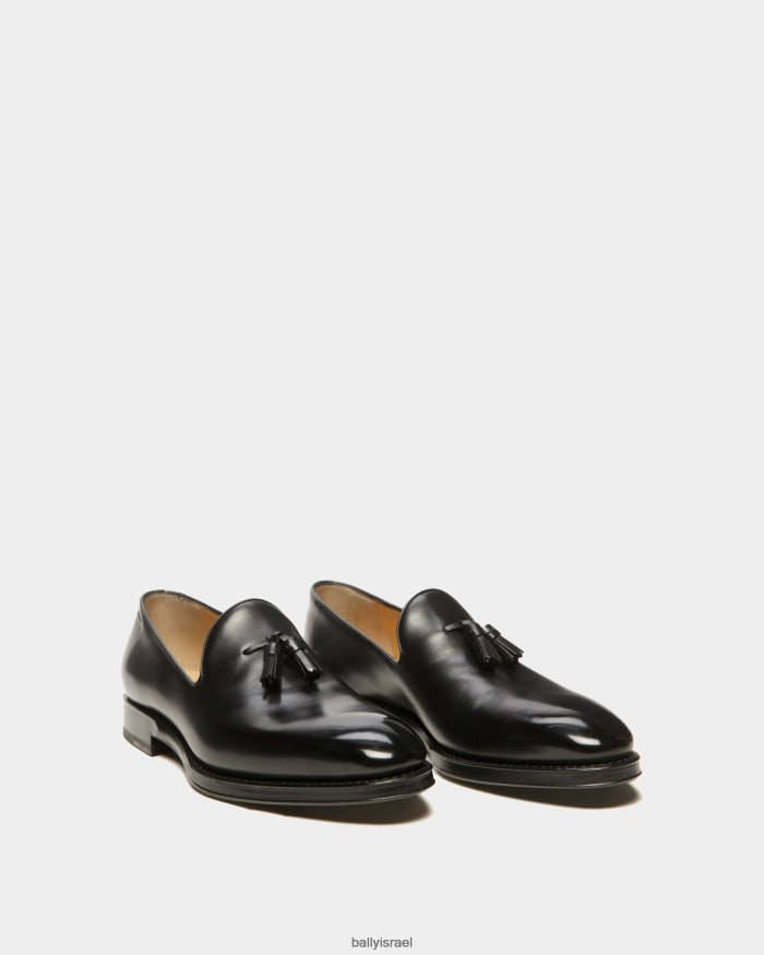 שָׁחוֹר Bally סופר לופרס עור גברים הַנעָלָה AS12D255