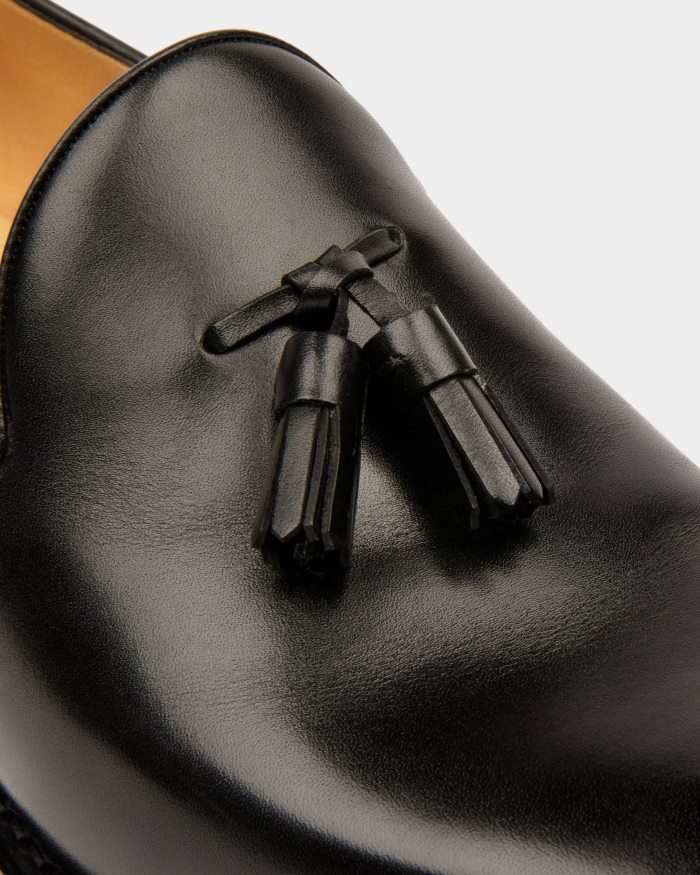 שָׁחוֹר Bally סופר לופרס עור גברים הַנעָלָה AS12D255