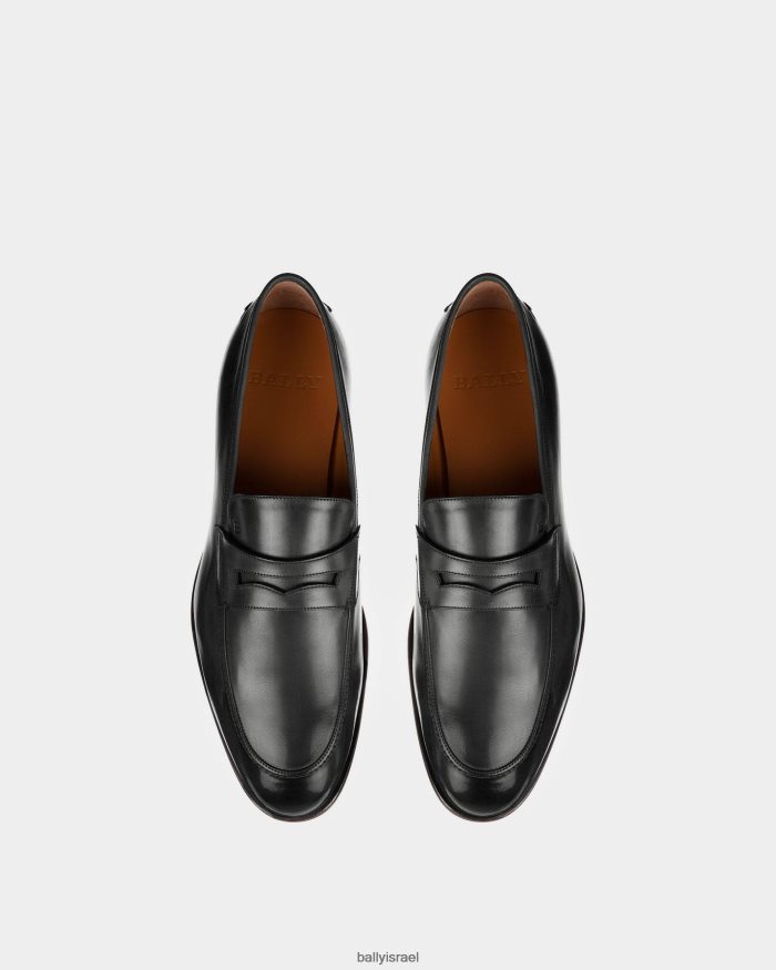 שָׁחוֹר Bally לולאה מעור עגל מעור עגל גברים הַנעָלָה AS12D280