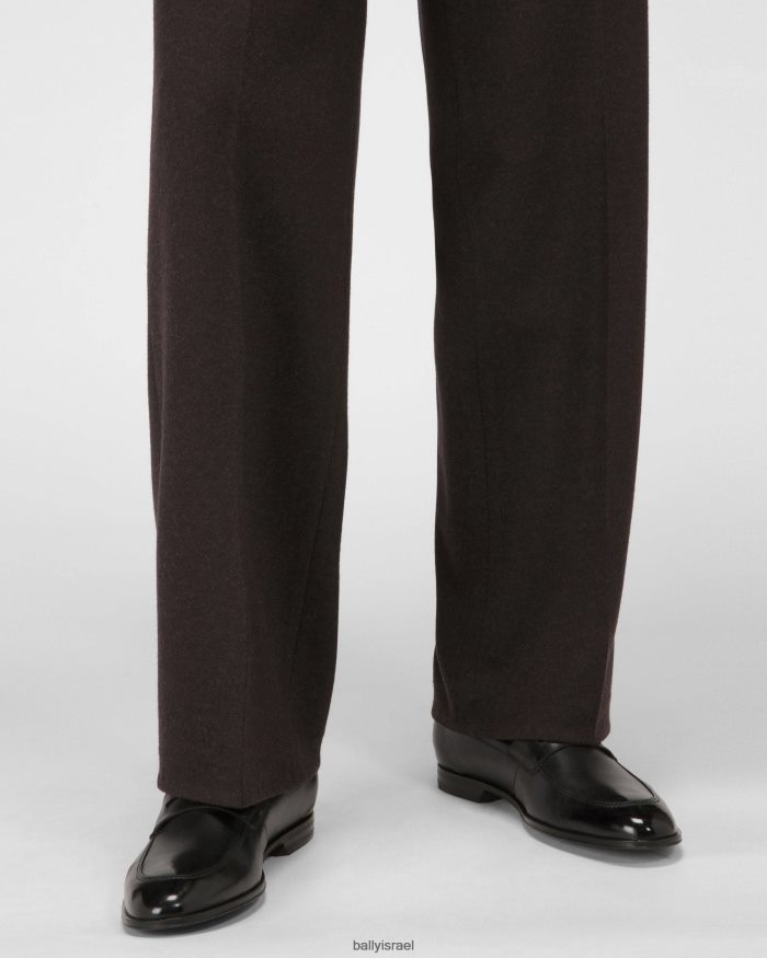 שָׁחוֹר Bally מכנסי עור רשת גברים הַנעָלָה AS12D290