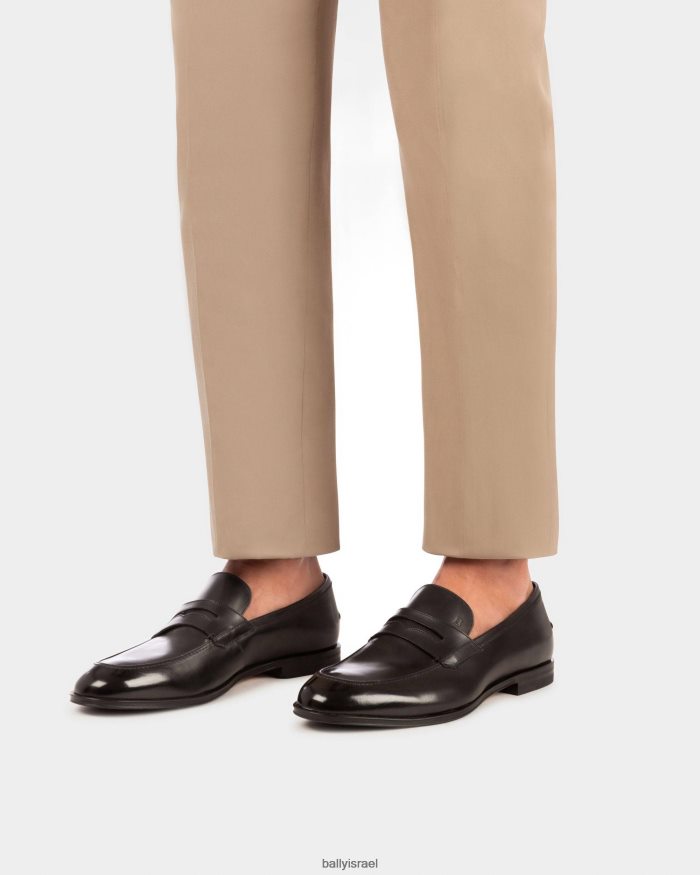 חום Bally מכנסי עור רשת גברים הַנעָלָה AS12D291
