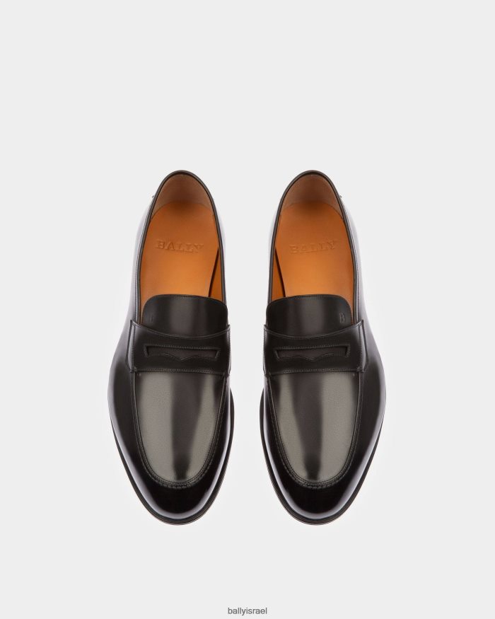 שָׁחוֹר Bally לולאה מעור עגל מעור עגל גברים הַנעָלָה AS12D292