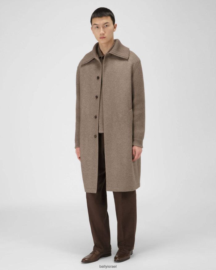 חום Bally לולאה פרוטה מעור צבי עם גרגירים גברים הַנעָלָה AS12D293