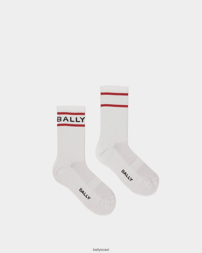 לבן Bally גרבי פס ואודם עמוק גברים אביזרים AS12D294