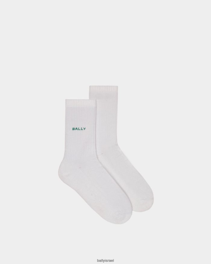 לבן Bally גרביים כותנה גברים אביזרים AS12D300