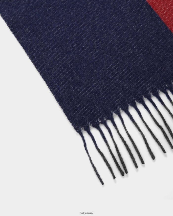 אָדוֹם Bally צעיף לוגו דו-גוני גברים אביזרים AS12D306