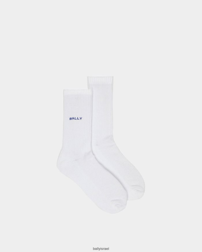 לבן Bally גרביים כותנה גברים אביזרים AS12D307