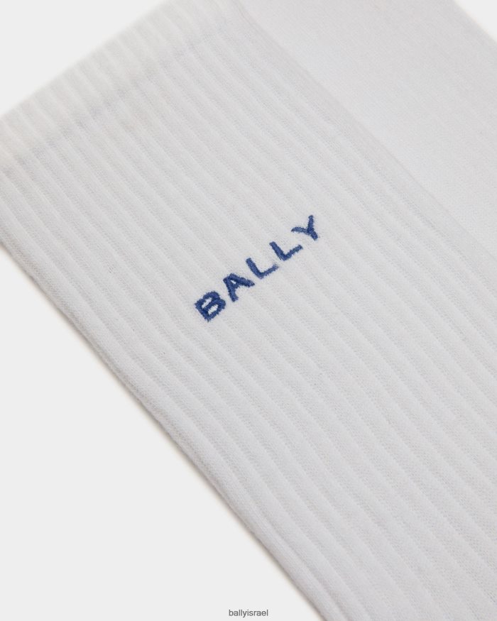לבן Bally גרביים כותנה גברים אביזרים AS12D307