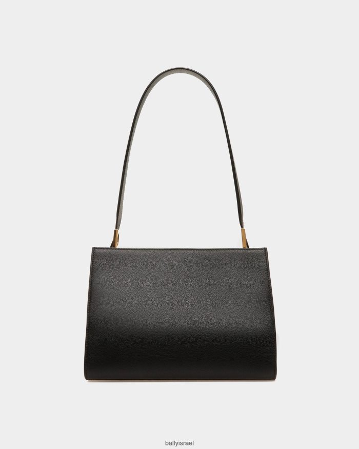 שָׁחוֹר Bally תיק כתף סמל מעור גרגיר נשים אביזרים AS12D31