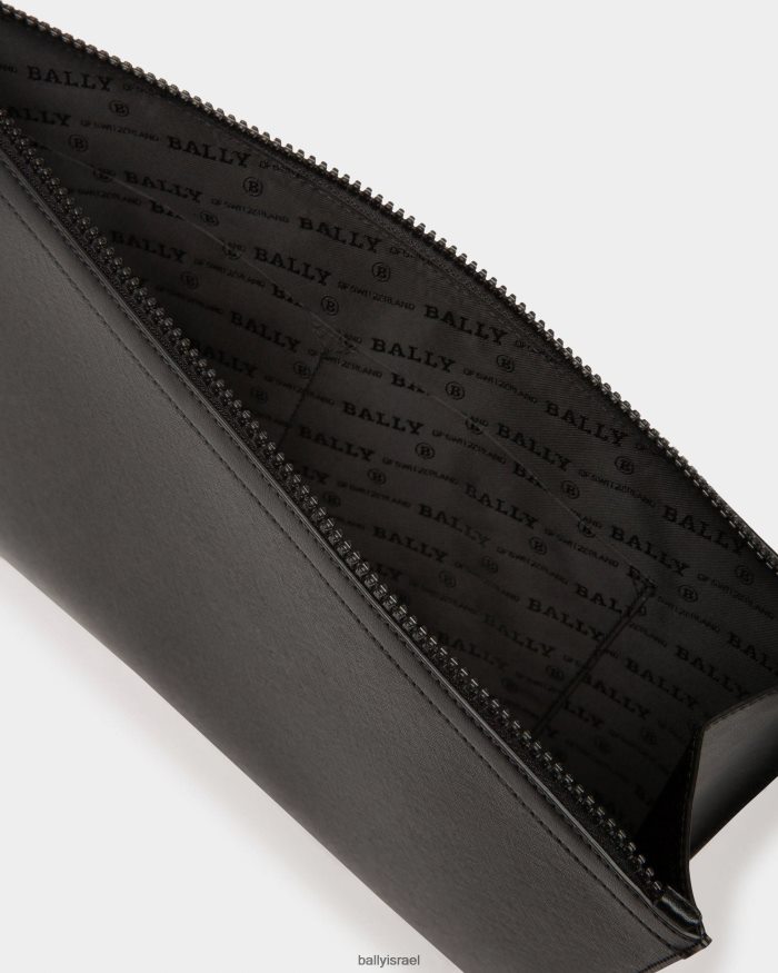 שָׁחוֹר Bally נרתיק עור ממוחזר גדול של בוליס גברים אביזרים AS12D328