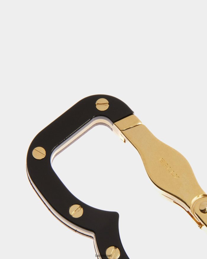 זהב Bally מחזיק מפתחות בנק גברים אביזרים AS12D348