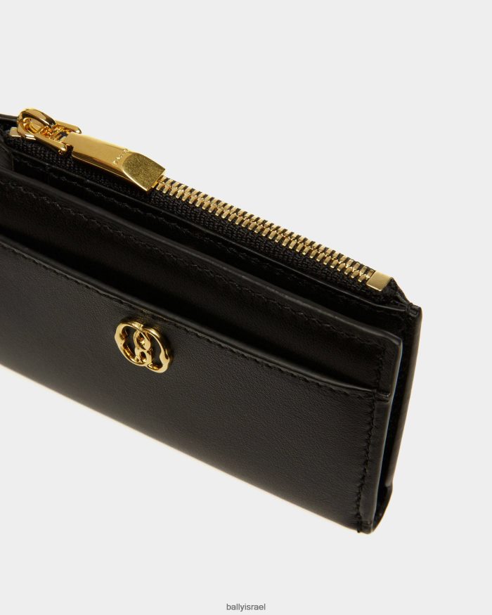 שָׁחוֹר Bally עור ארנק סמל נשים אביזרים AS12D35