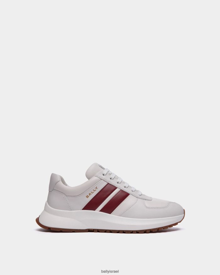 לבן Bally עור סניקרס מתאר גברים הַנעָלָה AS12D366