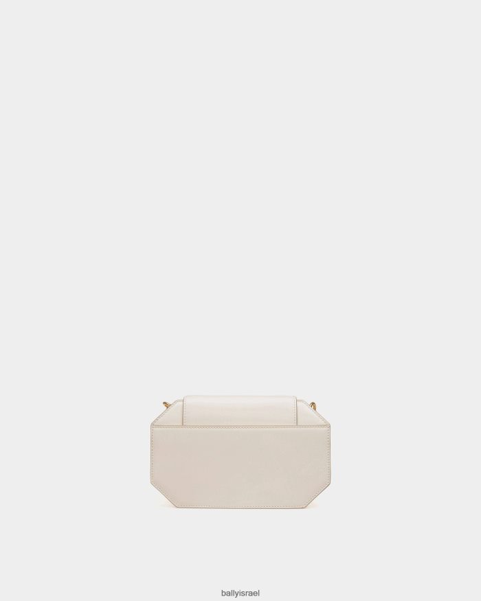 לבן Bally סמל מיני תיק עור פטנט נשים אביזרים AS12D36