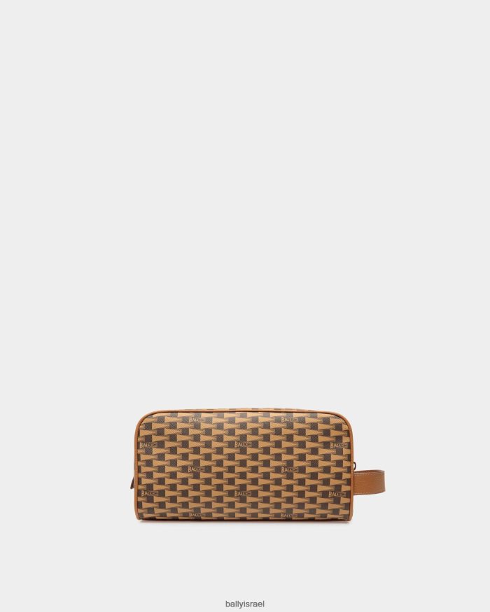 חום Bally תיק טואלטיקה דגלון גברים אביזרים AS12D378