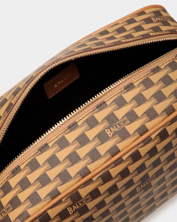 חום Bally תיק טואלטיקה דגלון גברים אביזרים AS12D378