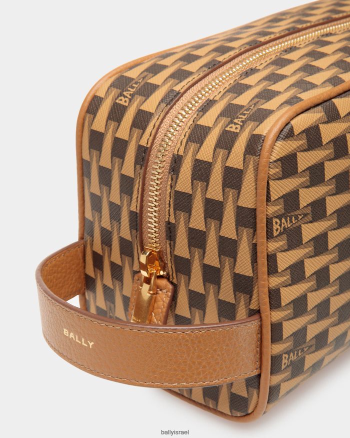 חום Bally תיק טואלטיקה דגלון גברים אביזרים AS12D378