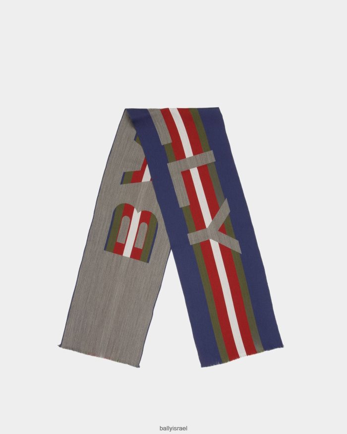 כְּחוֹל Bally צעיף ג'קארד גברים אביזרים AS12D382