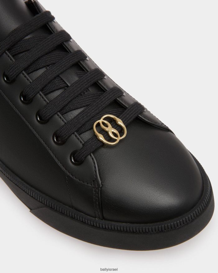 שָׁחוֹר Bally להעלות נעלי ספורט עור גברים הַנעָלָה AS12D389