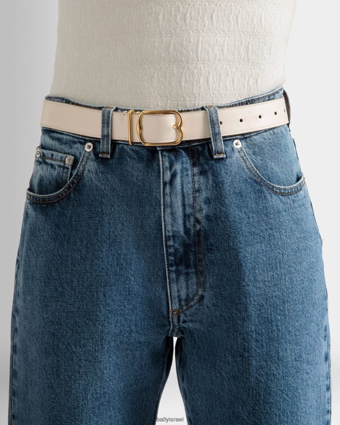 לבן Bally חגורת סמל נשים אביזרים AS12D39