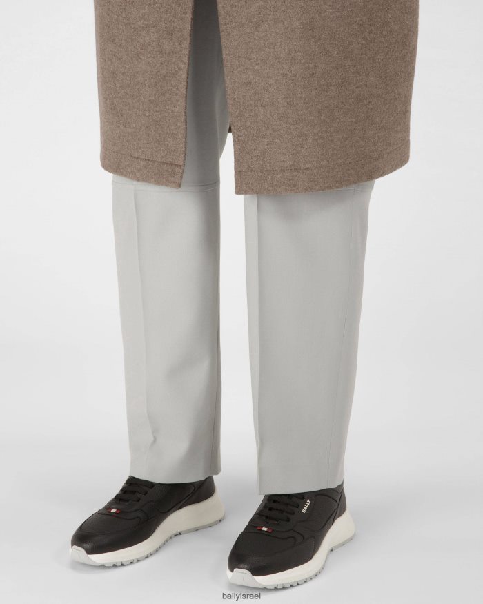 שָׁחוֹר Bally נעלי ספורט מעור דייב גברים הַנעָלָה AS12D403