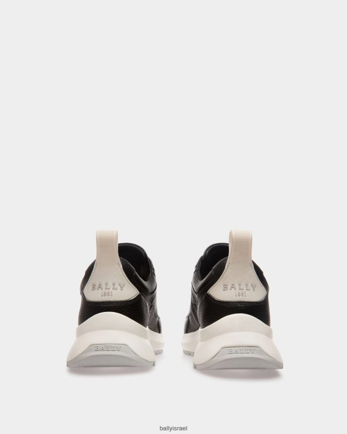 שָׁחוֹר Bally נעלי ספורט מעור דייב גברים הַנעָלָה AS12D403