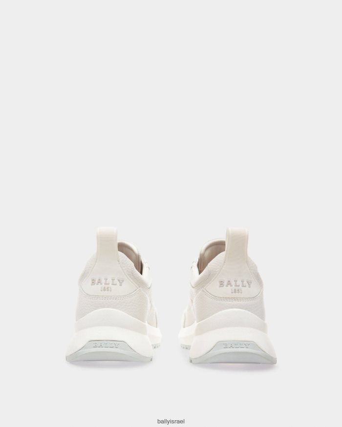 לבן Bally נעלי ספורט מעור דייב גברים הַנעָלָה AS12D407
