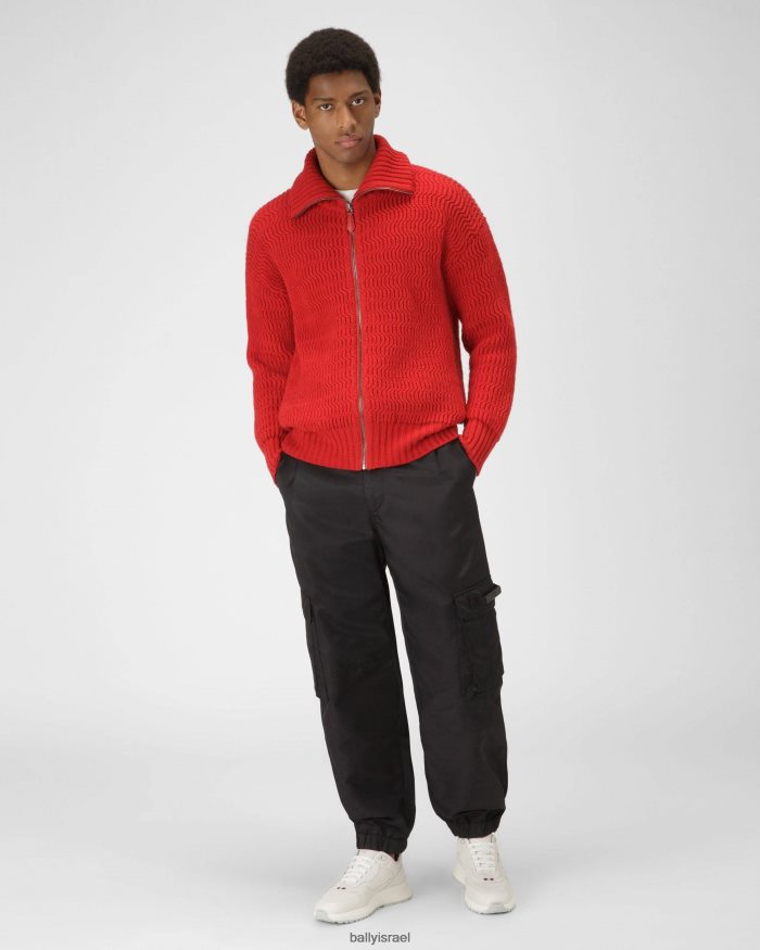 לבן Bally נעלי ספורט מעור דייב גברים הַנעָלָה AS12D407