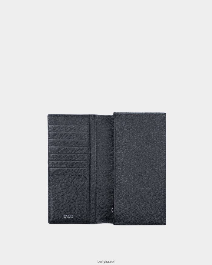 כְּחוֹל Bally כיתוב עור ארנק קונטיננטלי גברים אביזרים AS12D412