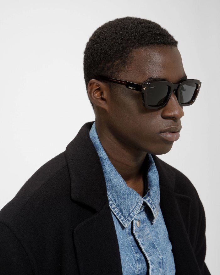 חום Bally משקפי שמש מלבניים של ניקולס גברים אביזרים AS12D429