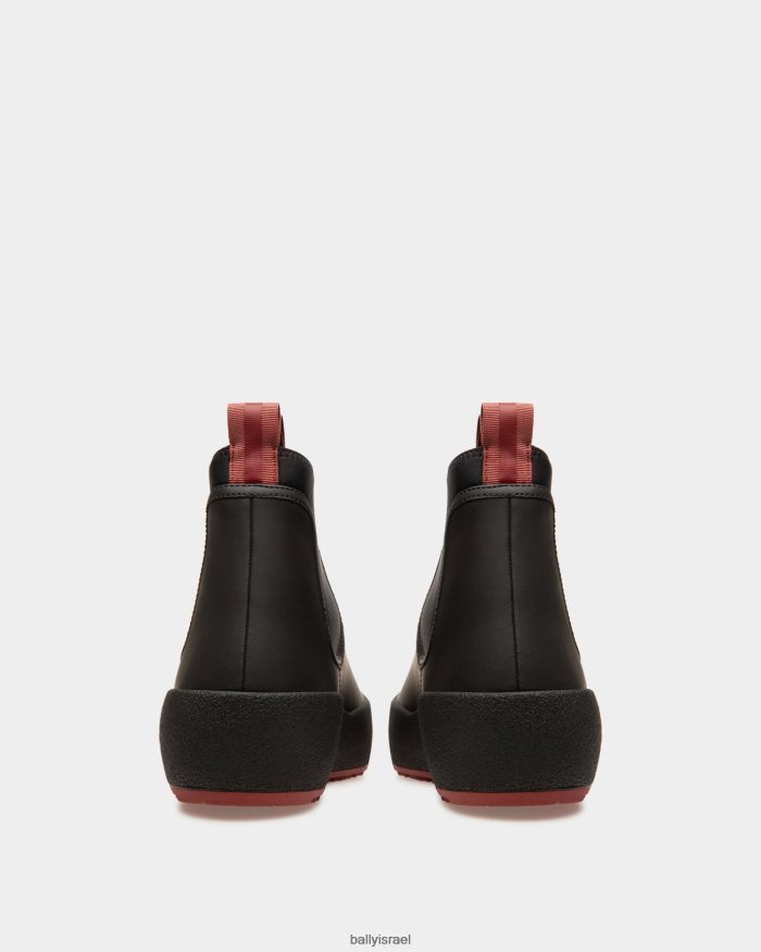 שָׁחוֹר Bally עור מגפיים מסתלסל גברים הַנעָלָה AS12D435