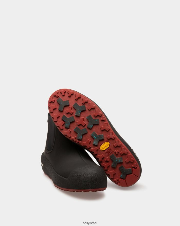 שָׁחוֹר Bally עור מגפיים מסתלסל גברים הַנעָלָה AS12D435