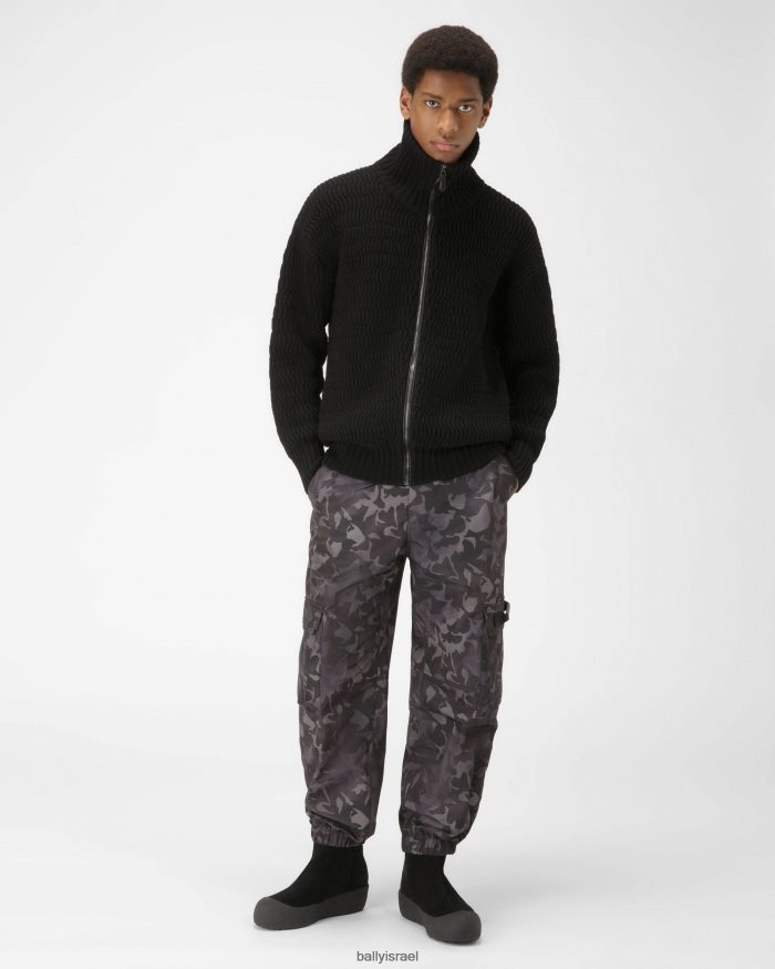 שָׁחוֹר Bally מגפי שלג מעור שמירה גברים הַנעָלָה AS12D436