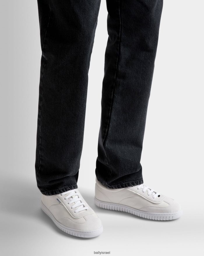 לבן Bally נעלי ספורט לנגן עור גברים הַנעָלָה AS12D439