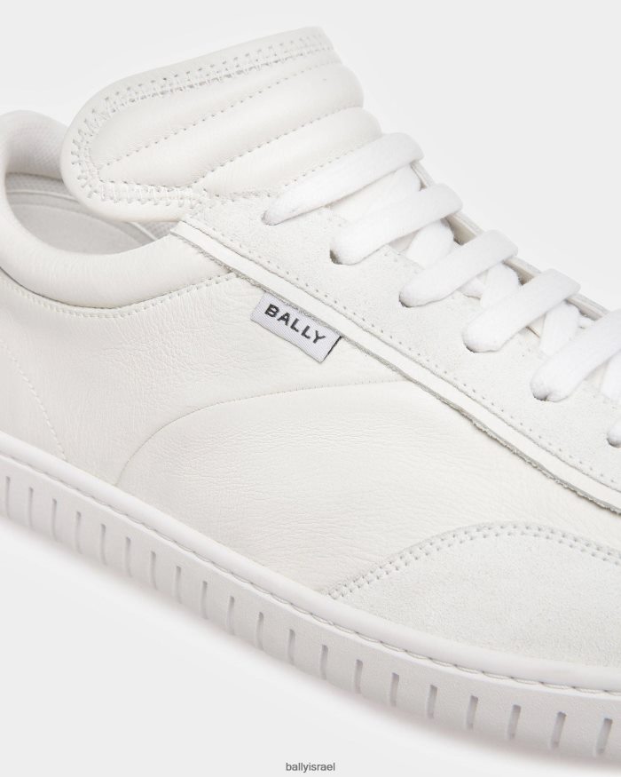 לבן Bally נעלי ספורט לנגן עור גברים הַנעָלָה AS12D439