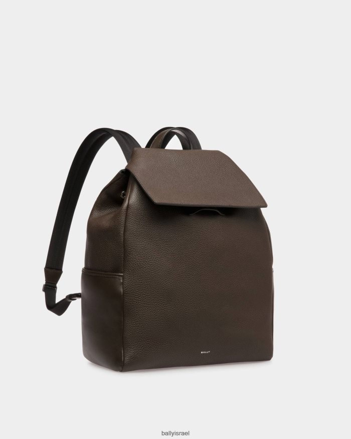 חום Bally עור תיק גב לאגו גברים אביזרים AS12D450