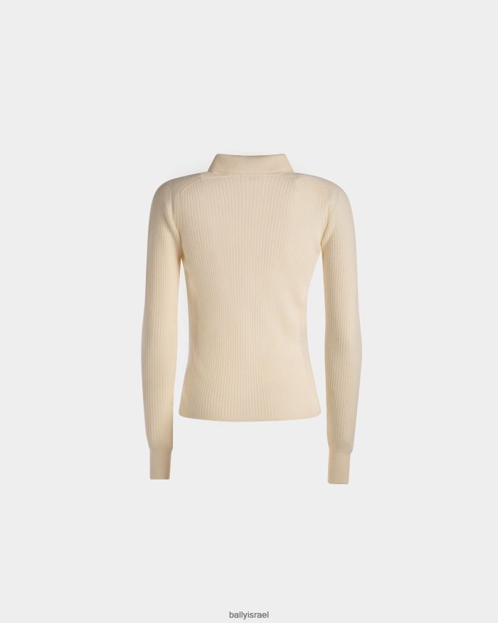 לבן Bally פולו עם שרוול ארוך נשים הַלבָּשָׁה AS12D46