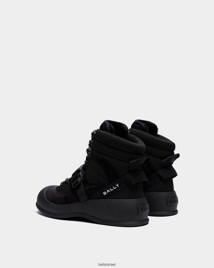 שָׁחוֹר Bally ניילון מגף פרי גברים הַנעָלָה AS12D484