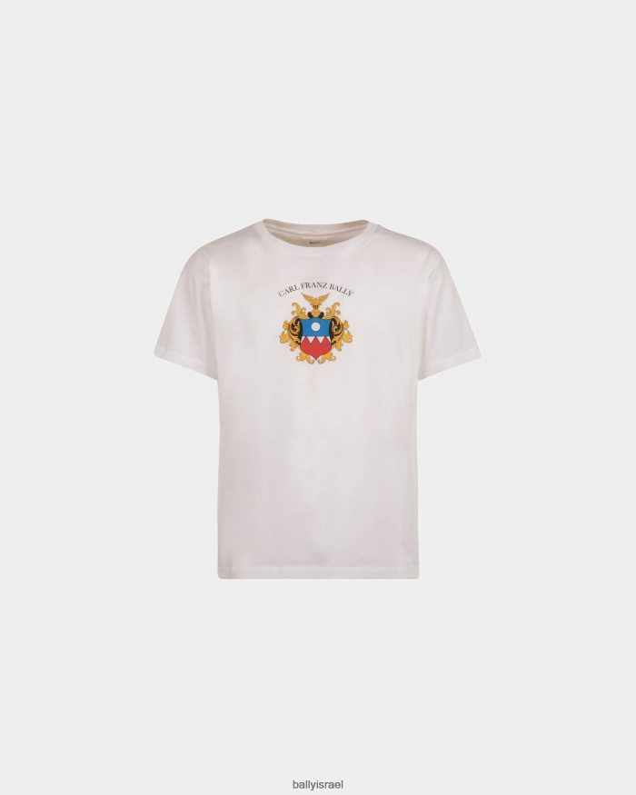 לבן Bally חולצה כותנה גברים הַלבָּשָׁה AS12D492