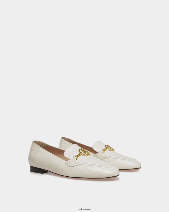 לבן Bally סמל יומית עור נשים הַנעָלָה AS12D4