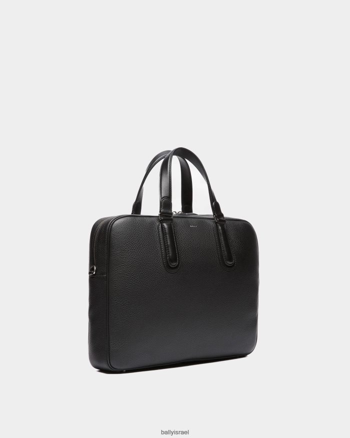 שָׁחוֹר Bally ספין עור גרגירי תיק גברים אביזרים AS12D510