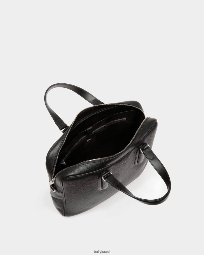 שָׁחוֹר Bally ספין עור גרגירי תיק גברים אביזרים AS12D510