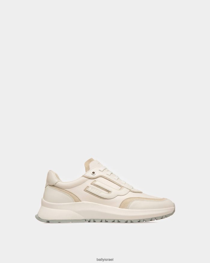 לבן Bally נעלי ספורט מעור דמי ומאובקות נשים הַנעָלָה AS12D521