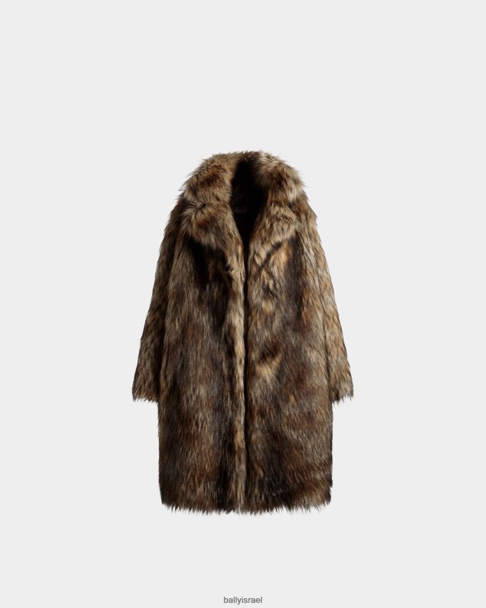 חום Bally מעיל פרווה מלאכותית נשים הַלבָּשָׁה AS12D528